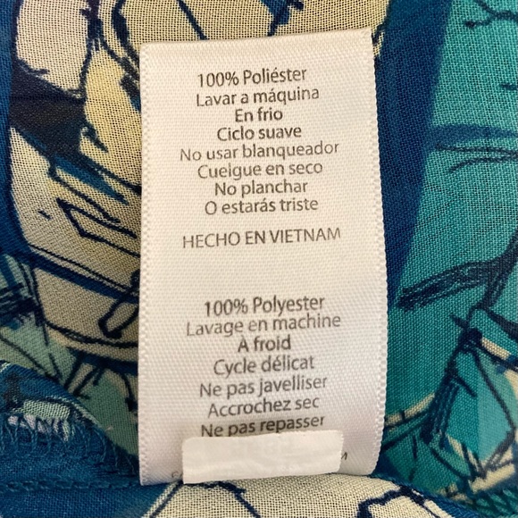 LULAROE Feather Print Long Open Duster Kimono Multi Color Size Medium - Picture 8 of 10